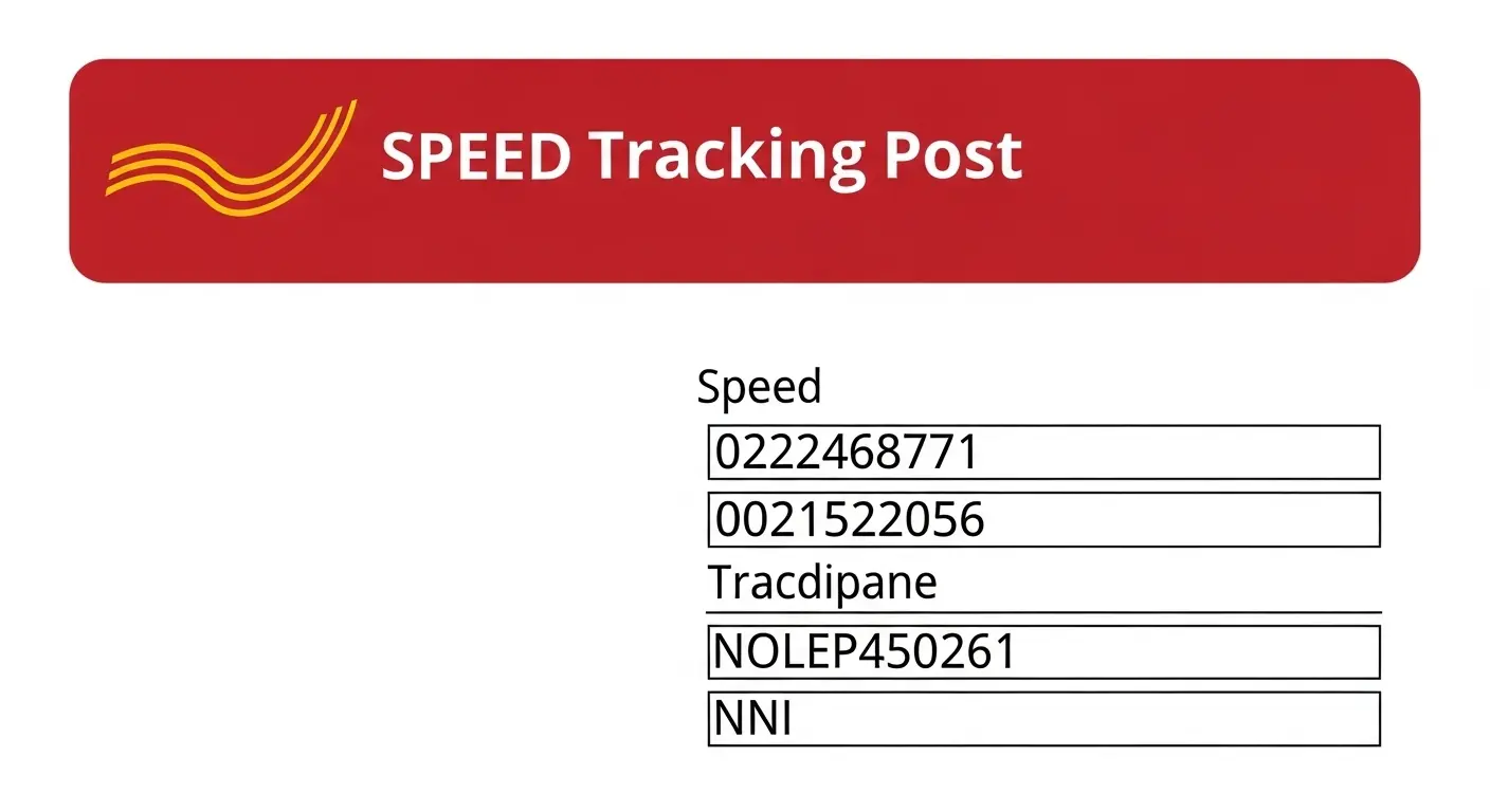 speed post tracking number format